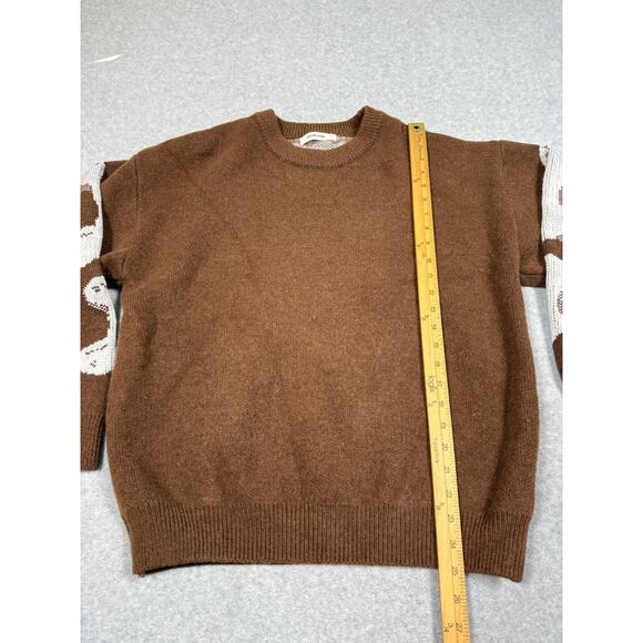 Aelfric Eden Mens Size M Brown Skull Back Graphic Sweater - Picture 5 of 10